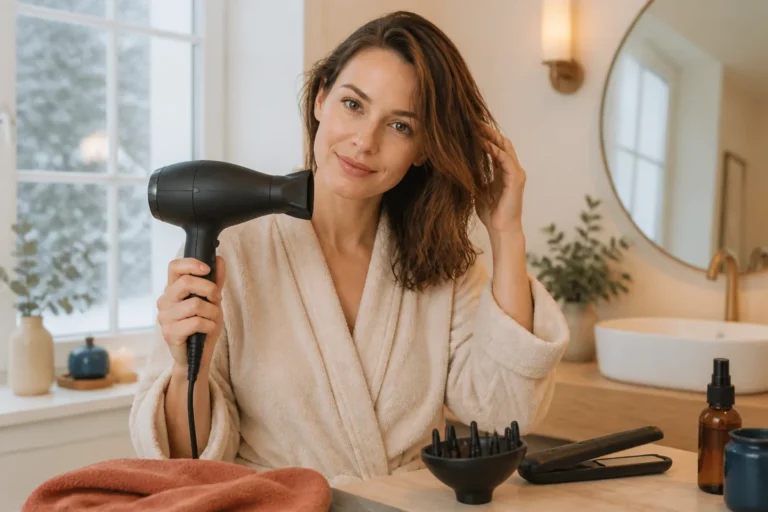 Soins des cheveux en hiver et gestes efficaces au quotidien
